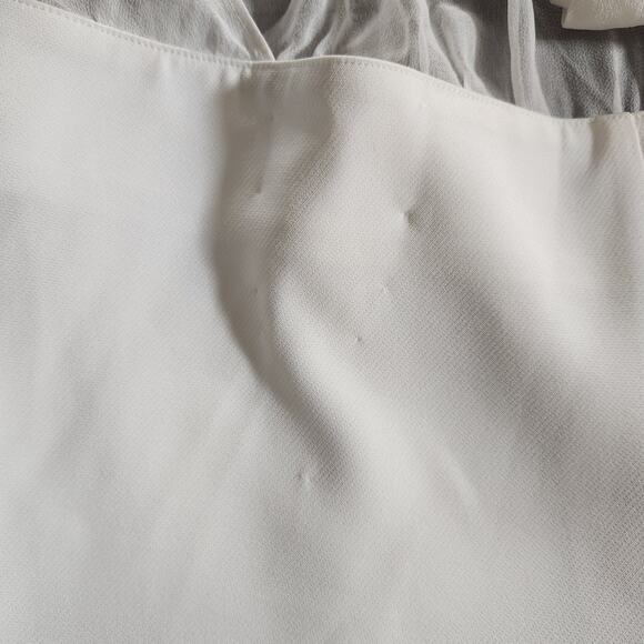 Retrofete White/Cream Jumpsuit Halter Open Back Silk Size Small Sample Wide Leg - Picture 11 of 11